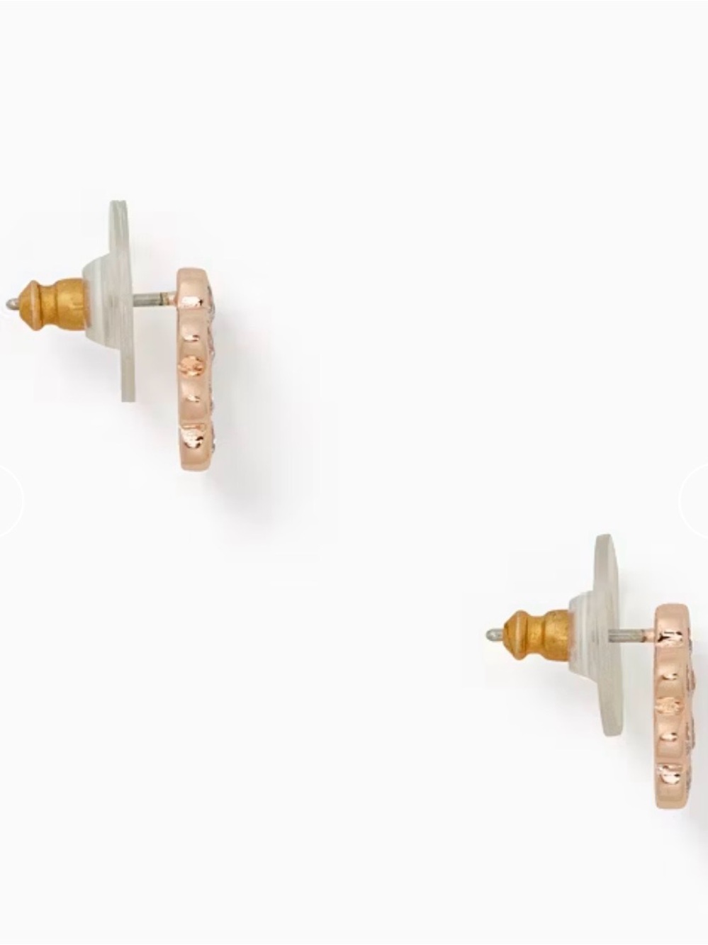 Kate Spade Rose Gold Full Circle Halo Stud Earrings NWT MSRP $49 - Picture 3 of 8